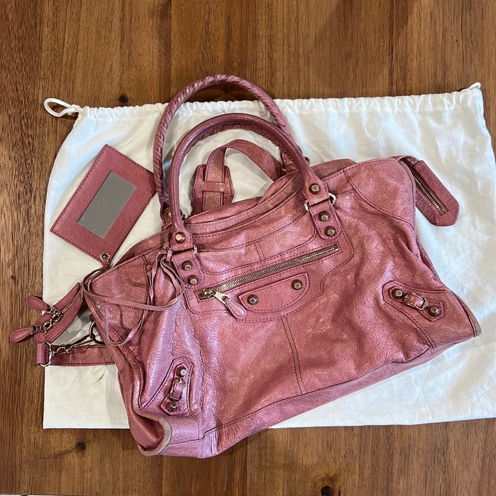 Balenciaga Giant 21 City Medium Pink Leather Bag